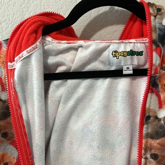 TIPSY ELVES Men's Meowy Catmus Jumpsuit, Size M - Picture 9 of 11